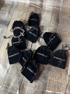 Caravelle Silver-Tone Chain Bracelet with Cancer Awereness Ribbon Charm 10 pcs